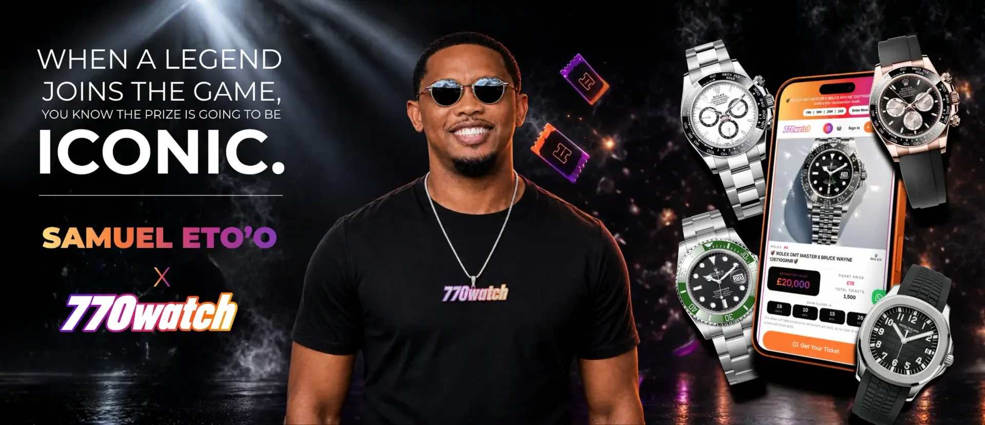 Samuel Eto'o × 770watch — win iconic luxury watches